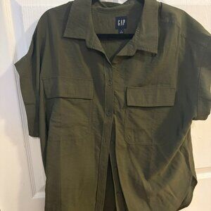 GAP Olive Green Utility Shirt Size Large